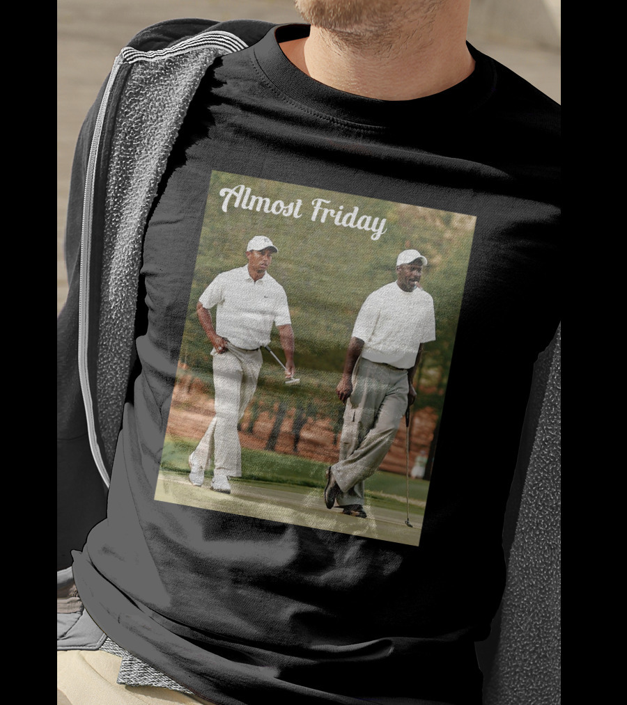 Almost Friday Golf Icons Walking Together T-Shirt