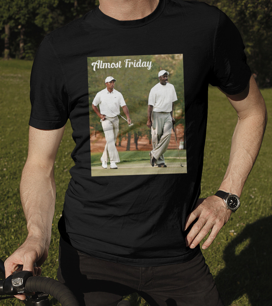 Almost Friday Golf Icons Walking Together T-Shirt