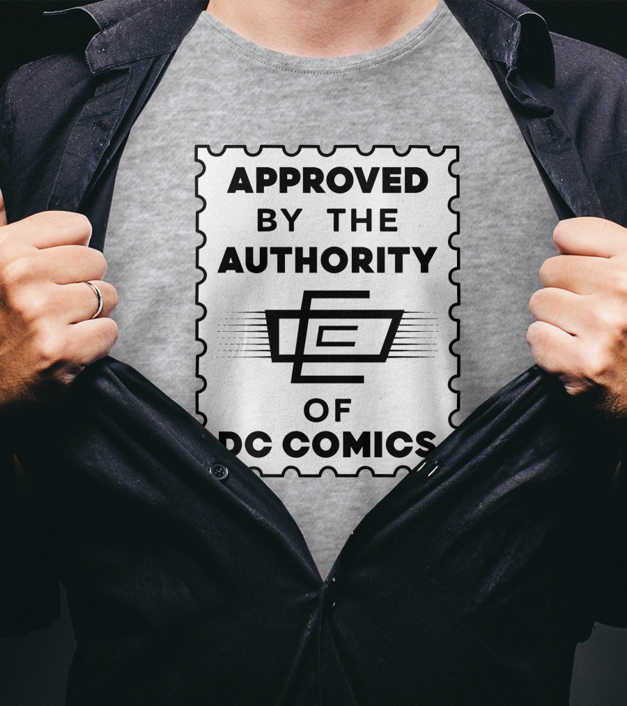 Approved By The Authority Of DC Comics Seal With Retro Stamp T-Shirt
