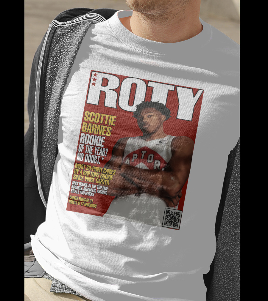 ROTY Scottie Barnes Rookie Of The Year No Doubt Raptors Achievement Highlights T-Shirt