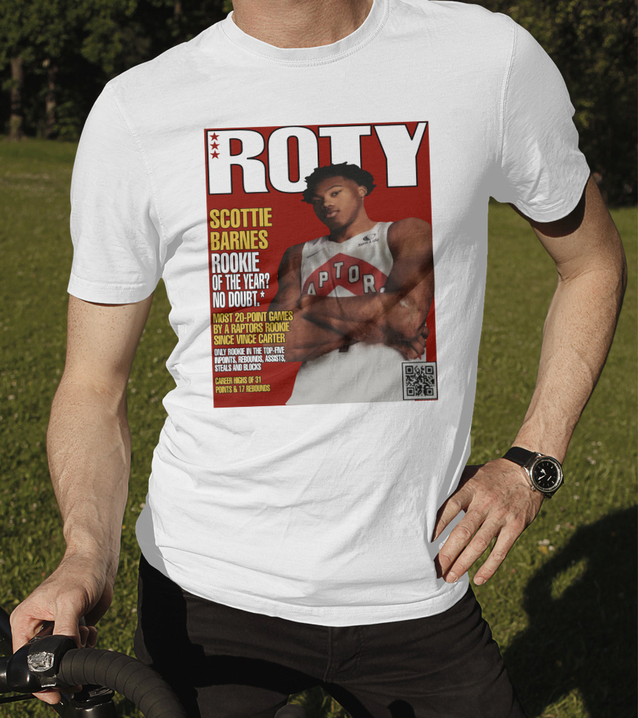 ROTY Scottie Barnes Rookie Of The Year No Doubt Raptors Achievement Highlights T-Shirt