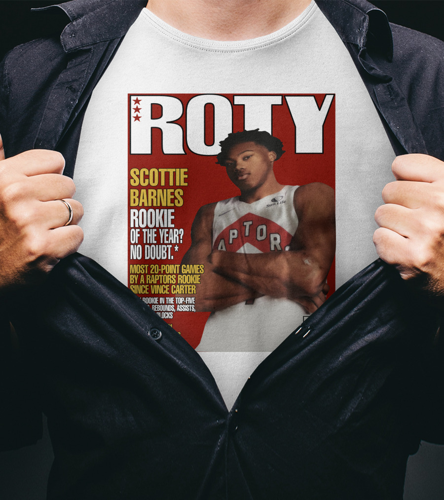 ROTY Scottie Barnes Rookie Of The Year No Doubt Raptors Achievement Highlights T-Shirt