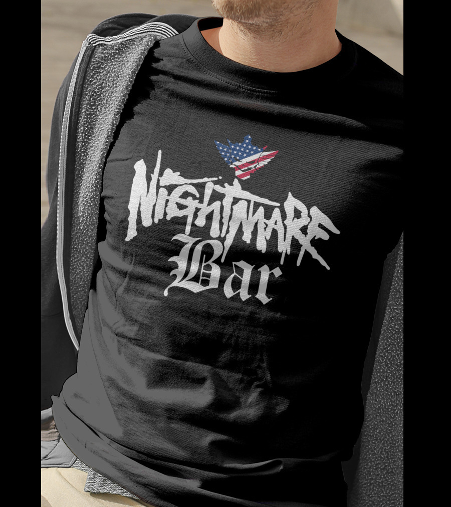Nightmare Bar American Flag Wings T-Shirt