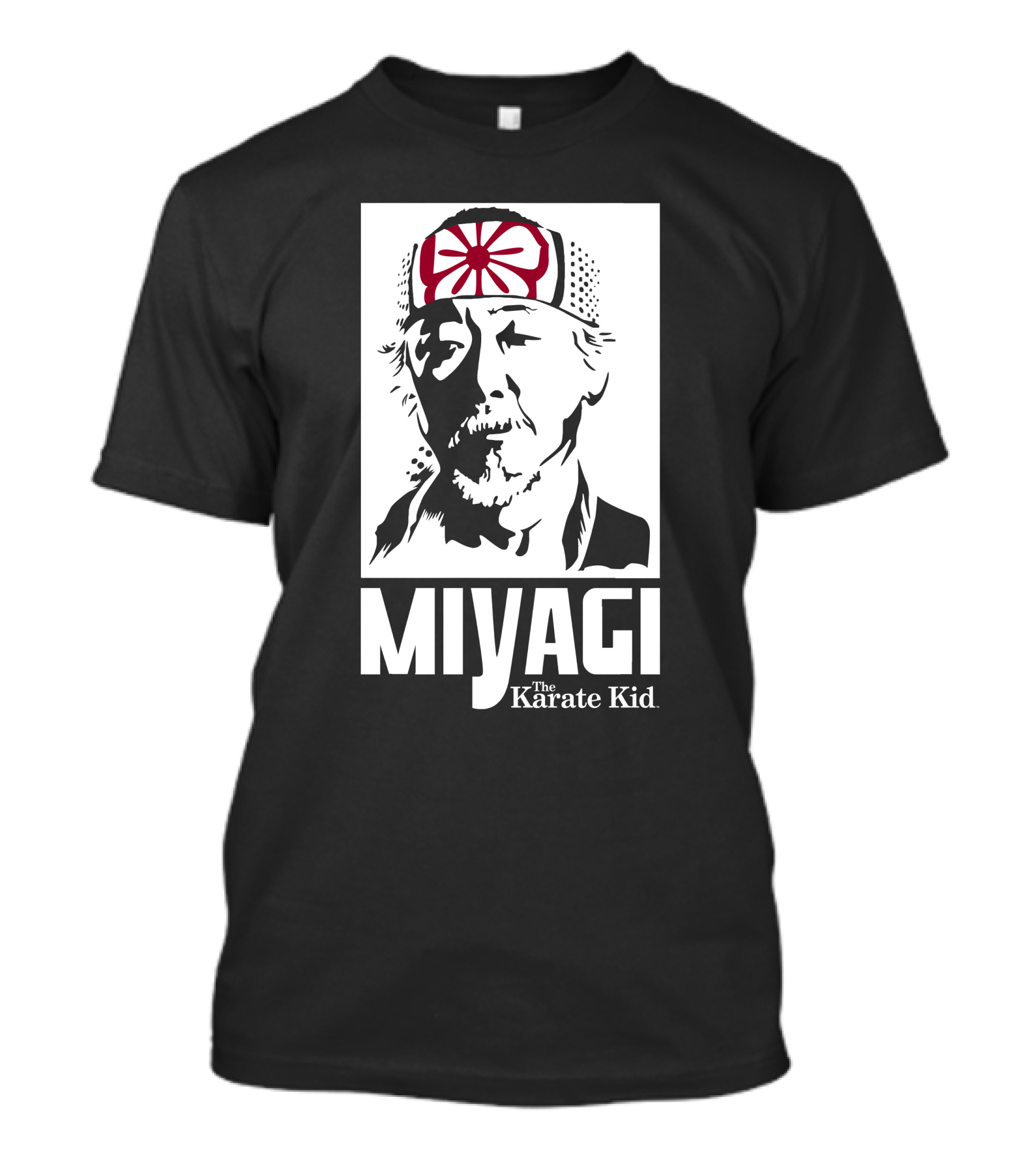 Miyagi The Karate Kid Headband Stencil T-Shirt