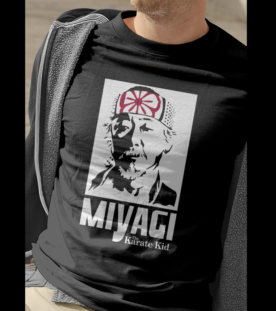 Miyagi The Karate Kid Headband Stencil T-Shirt