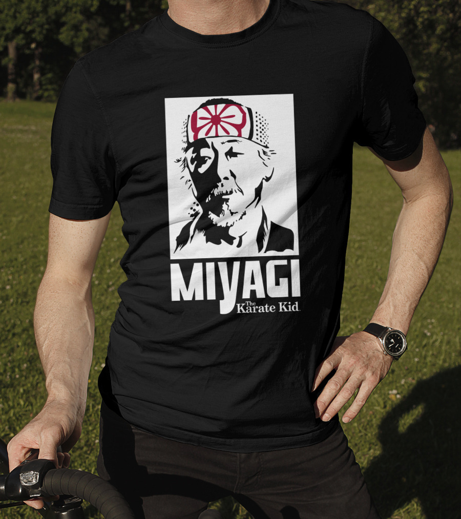 Miyagi The Karate Kid Headband Stencil T-Shirt