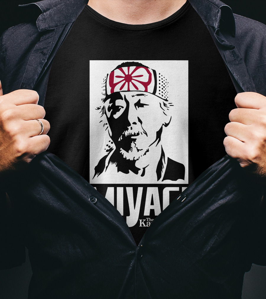 Miyagi The Karate Kid Headband Stencil T-Shirt