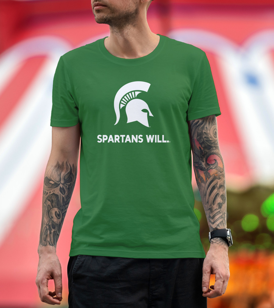 Spartans Will Michigan State Helmet T-Shirt