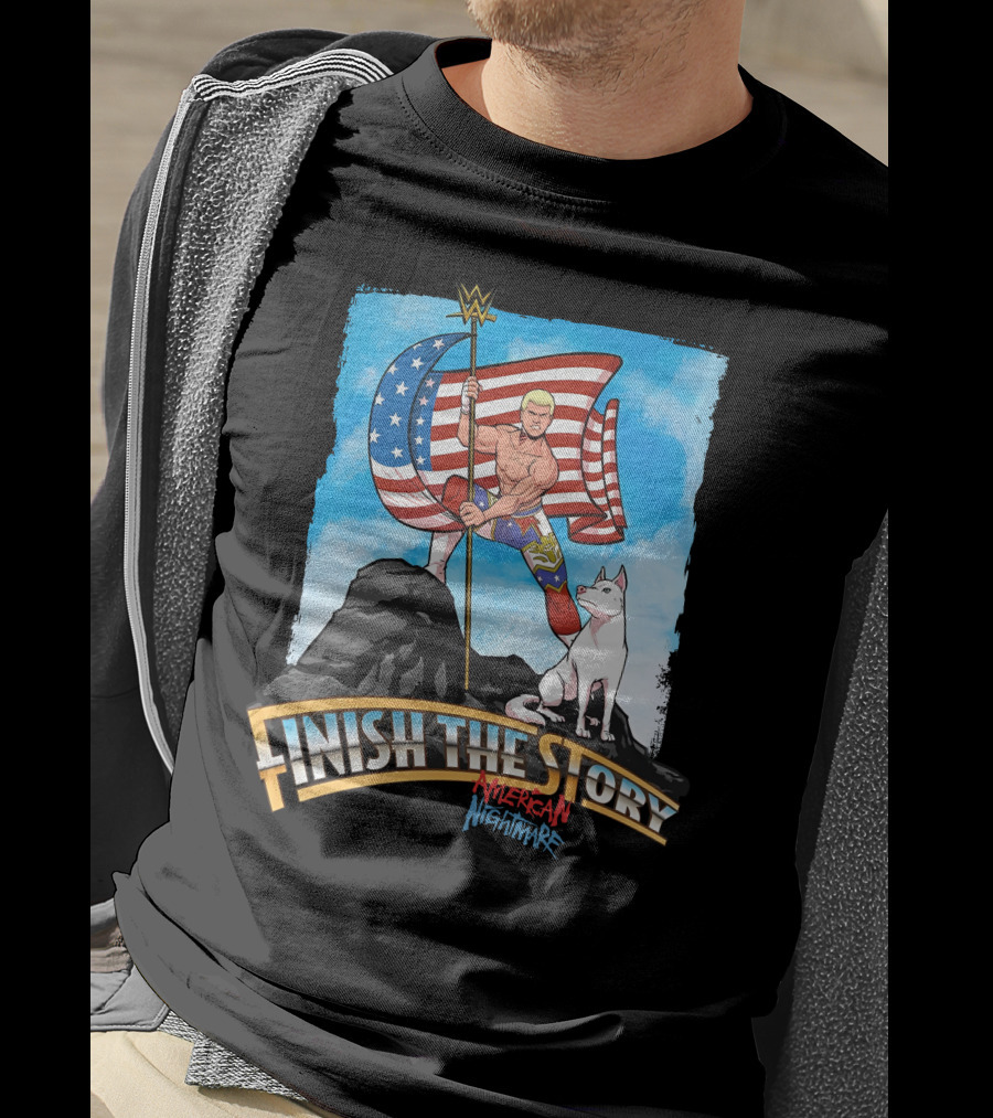 Finish The Story American Nightmare WWE Flag Gear T-Shirt