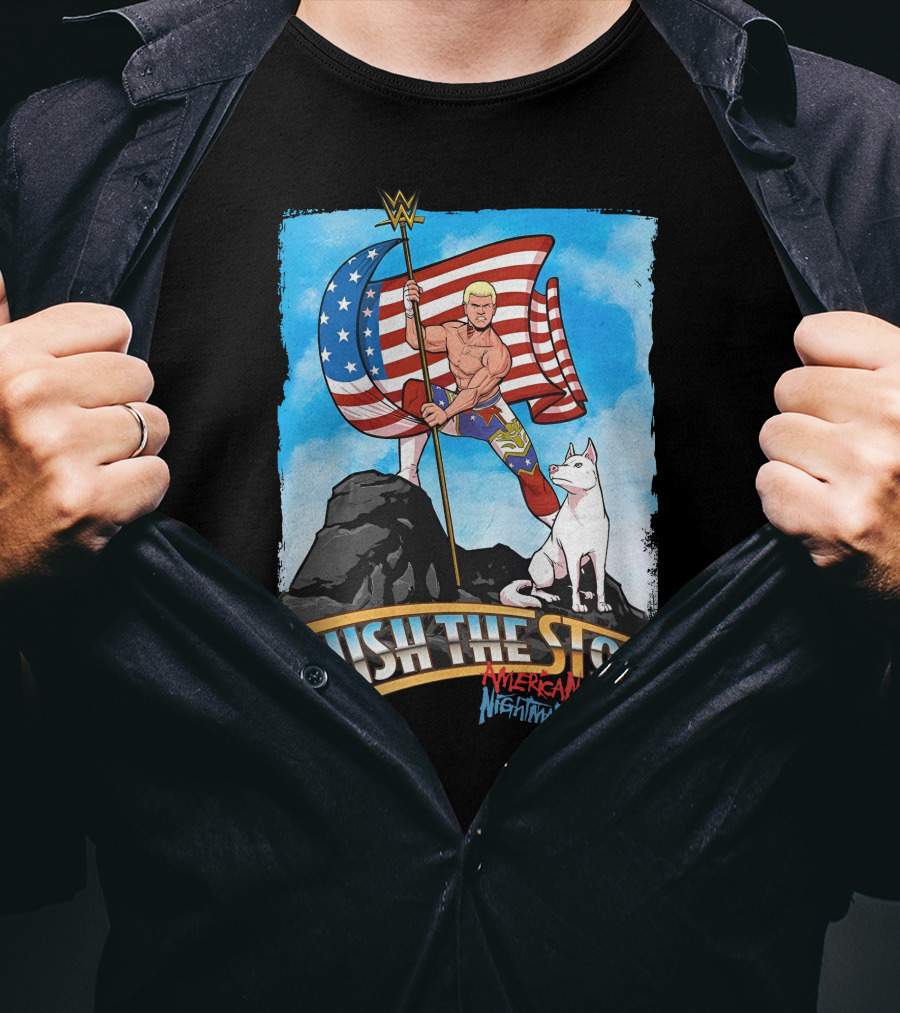 Finish The Story American Nightmare WWE Flag Gear T-Shirt