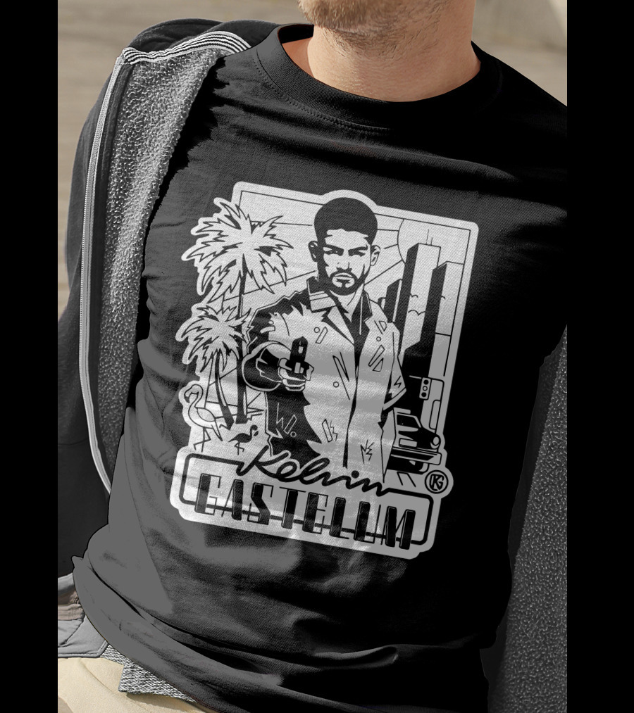 Kelvin Gastelum Palm Trees Cityscape T-Shirt