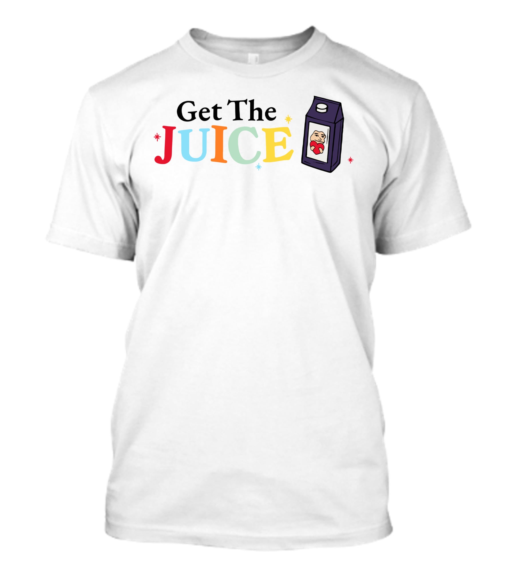 Get The Juice With Cartoon Character Juice Box T-Shirt