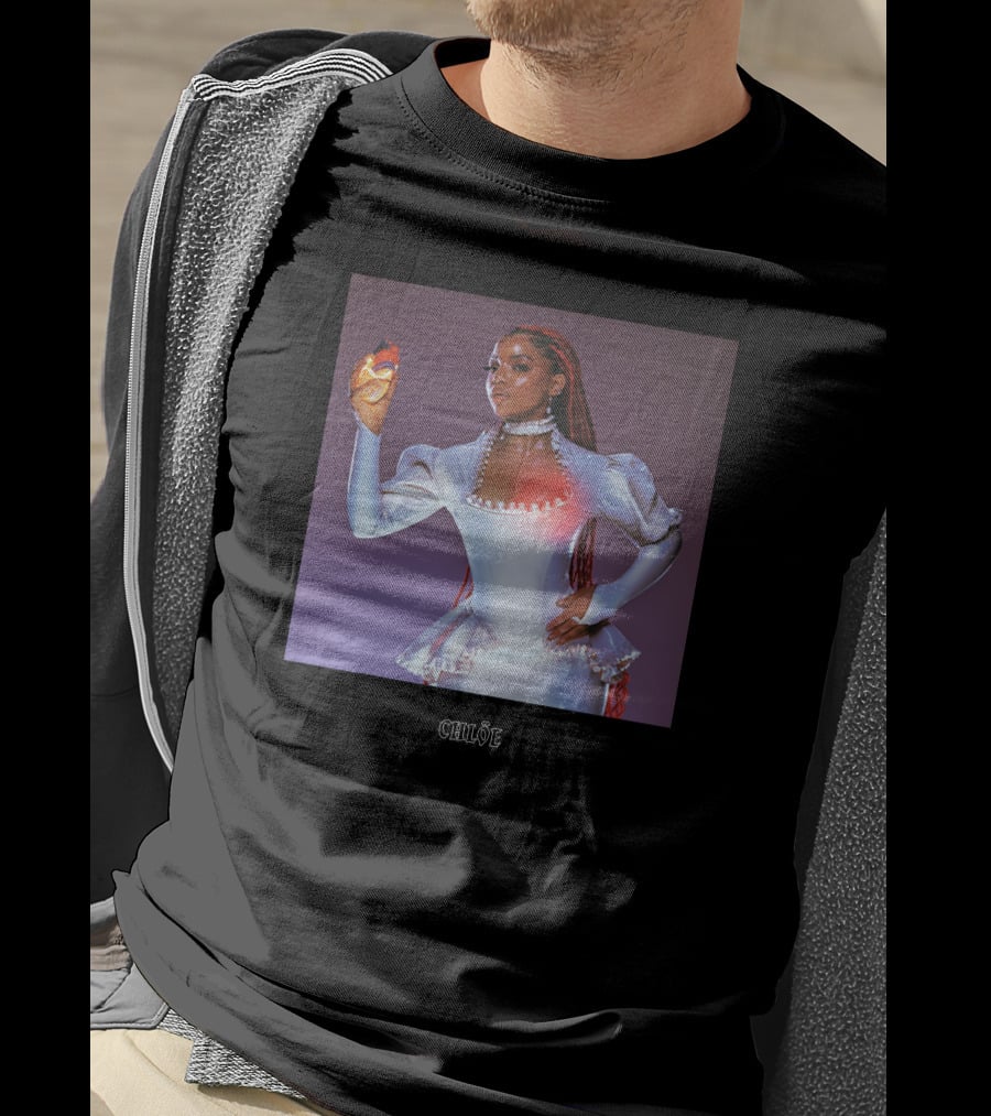 Chloe In Pieces Holding Crystal Heart T-Shirt