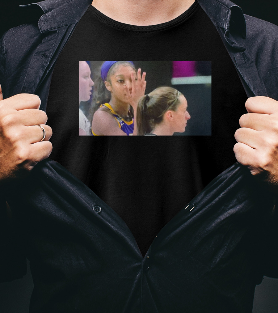 Lsu's Angel Reese Taunts Caitlin Clark Basketball Gesture T-Shirt