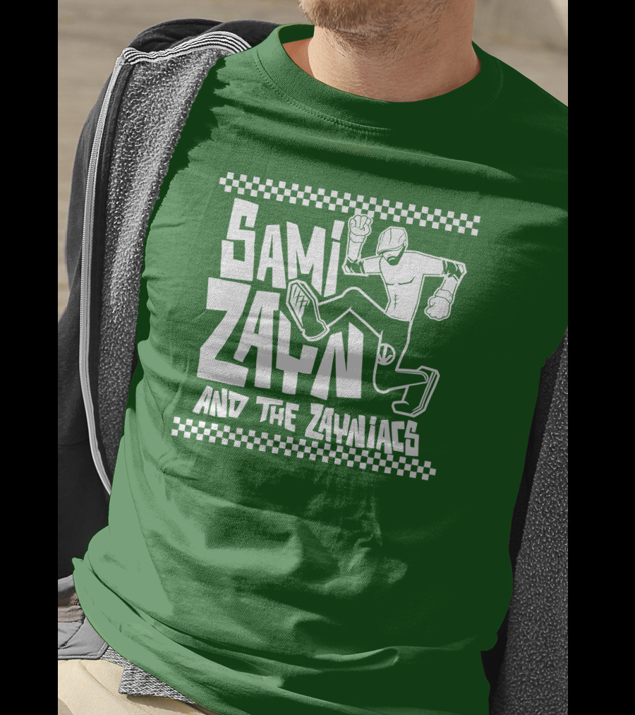 Sami Zayn And The Zayniacs Checkerboard Jumping Person T-Shirt