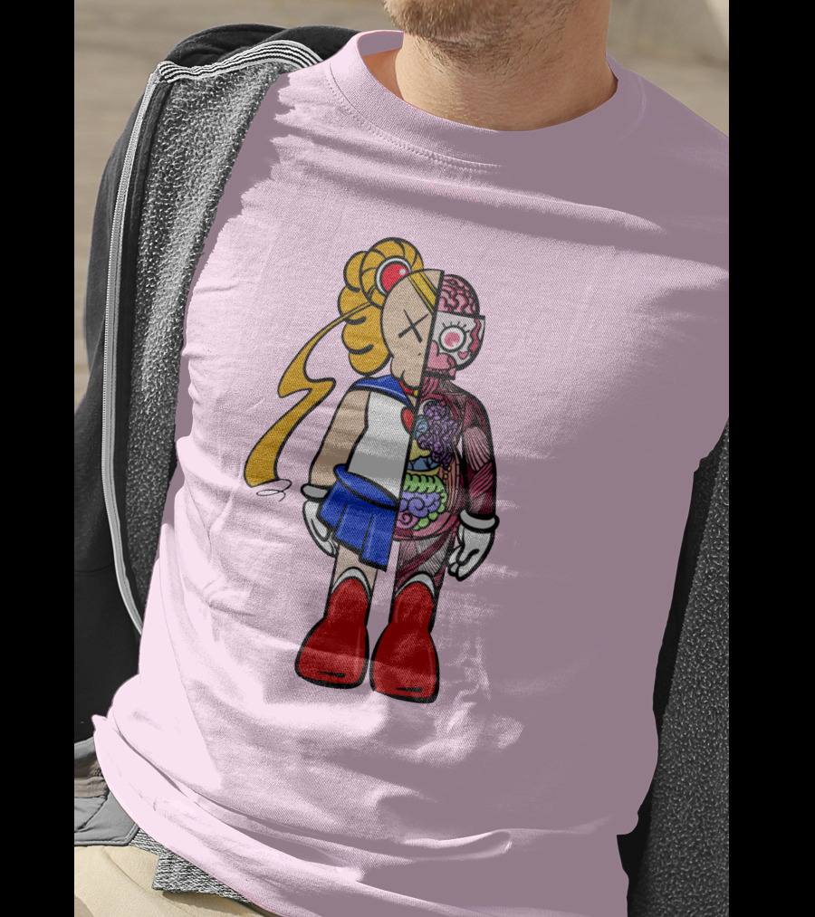 Sailor Kaws Moon Anatomical Hybrid T-Shirt