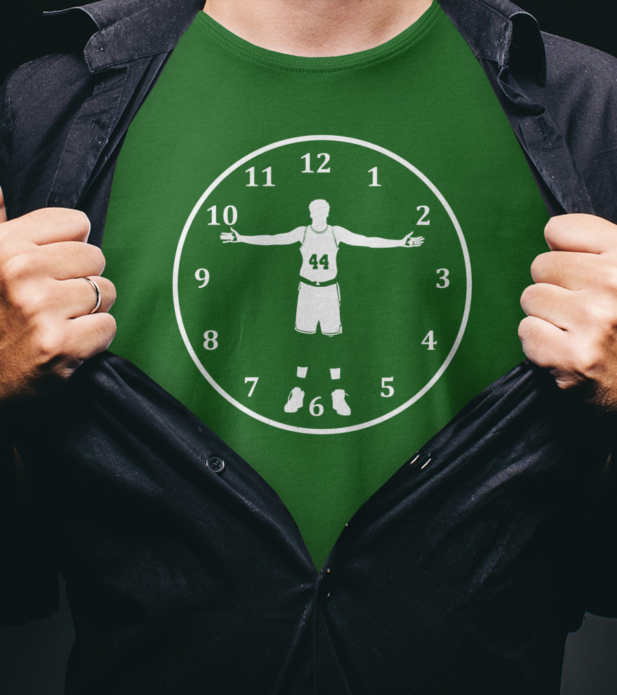 Basketball Time Lord Number 44 Clock T-Shirt
