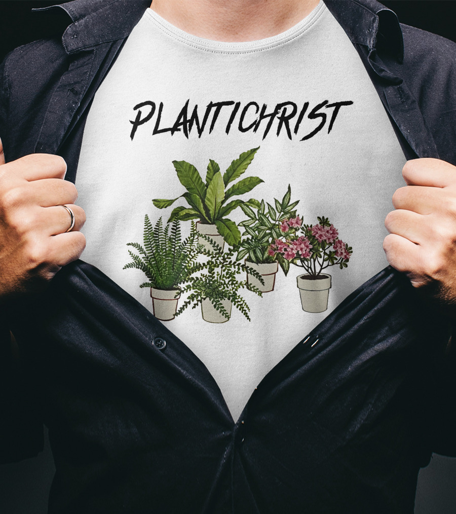 PLANTICHRIST Houseplants Collection With Text T-Shirt