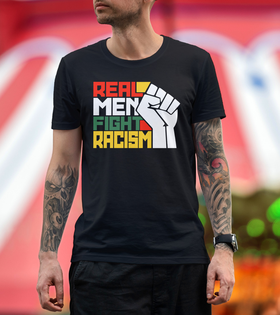Real Men Fight Racism Silas Young Fist T-Shirt