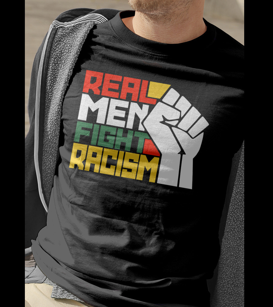 Real Men Fight Racism Silas Young Fist T-Shirt