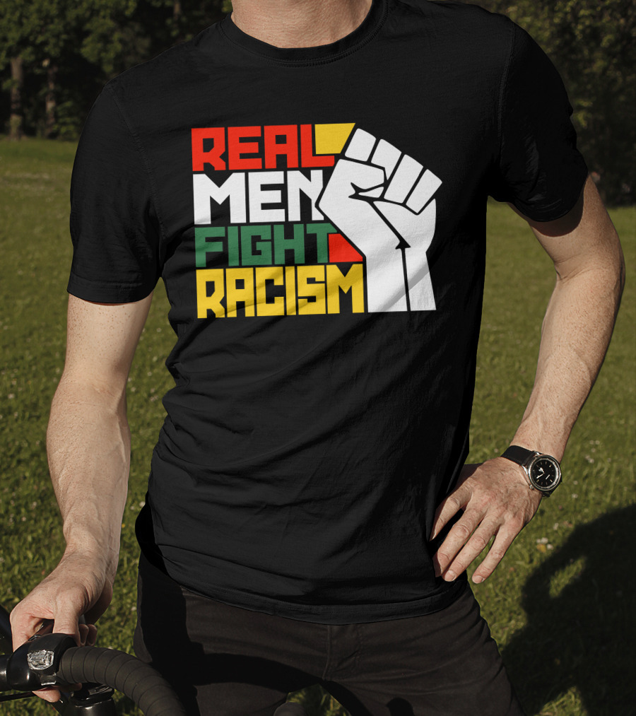 Real Men Fight Racism Silas Young Fist T-Shirt
