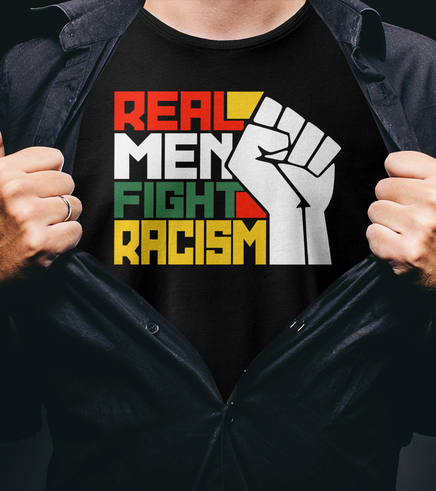 Real Men Fight Racism Silas Young Fist T-Shirt