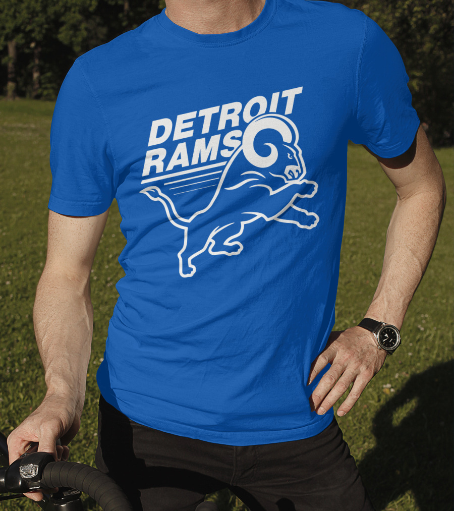 Detroit Rams Pro Sports Zone Charging Blue Ram T-Shirt