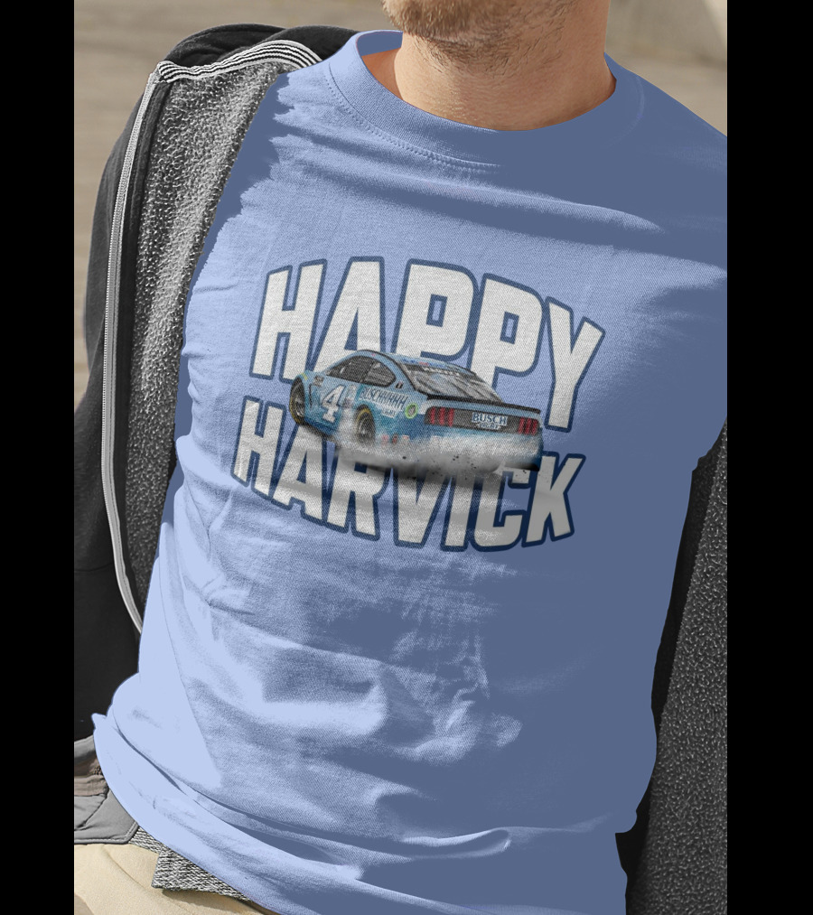 Busch Light Happy Harvick Racing Car Number 4 T-Shirt