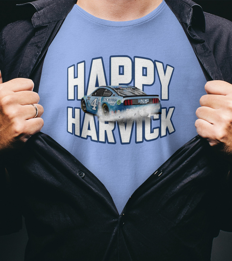 Busch Light Happy Harvick Racing Car Number 4 T-Shirt