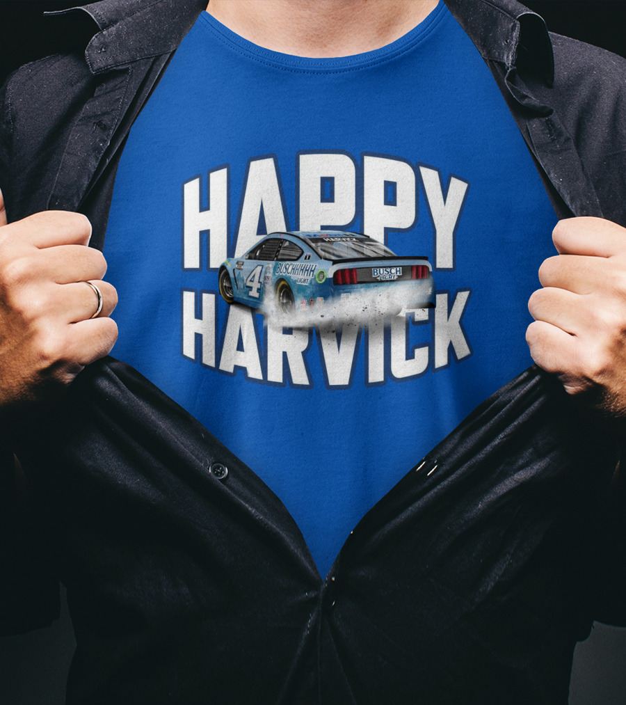 Happy Harvick Busch Racing Car Number 4 T-Shirt