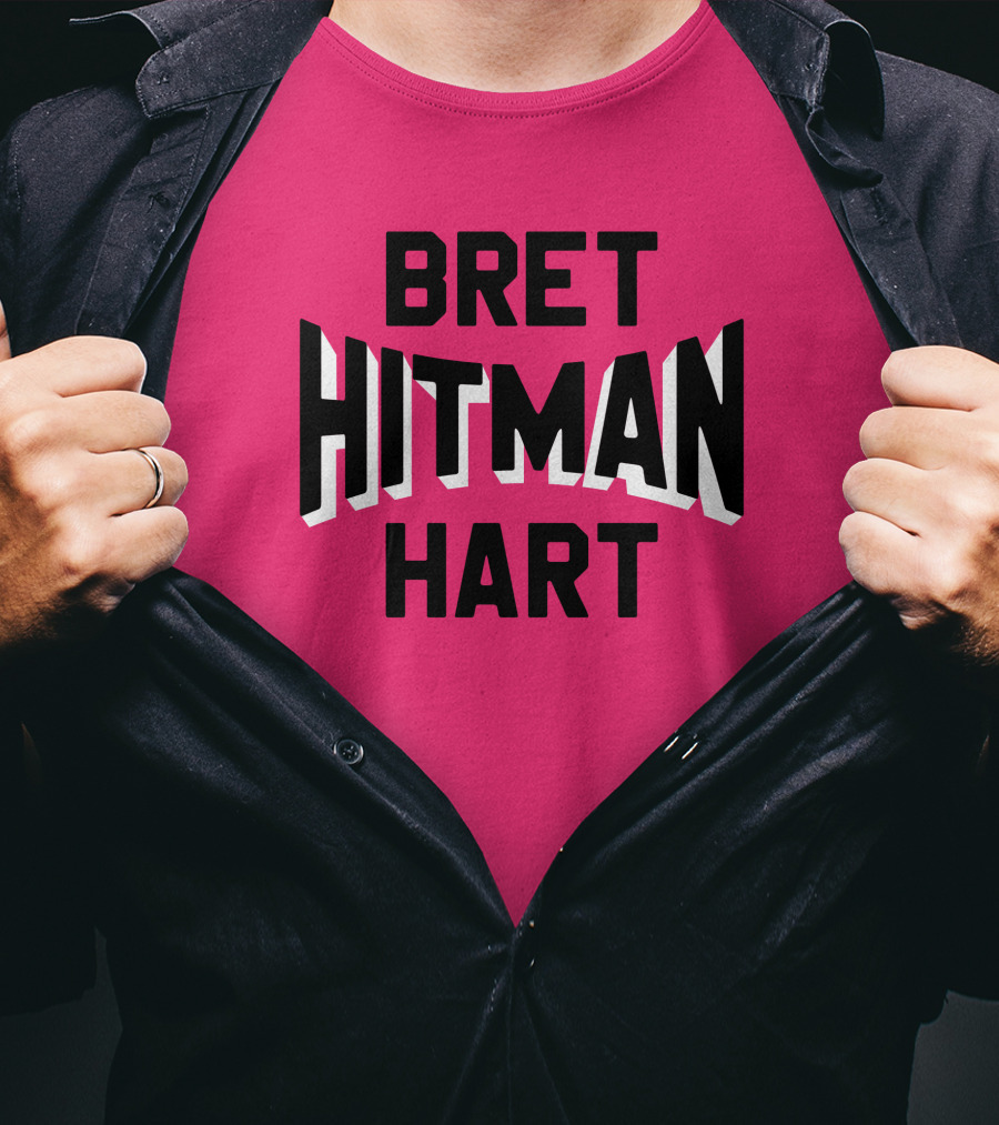 Bret Hitman Hart Retro Graphic 80s Wrestling T-Shirt