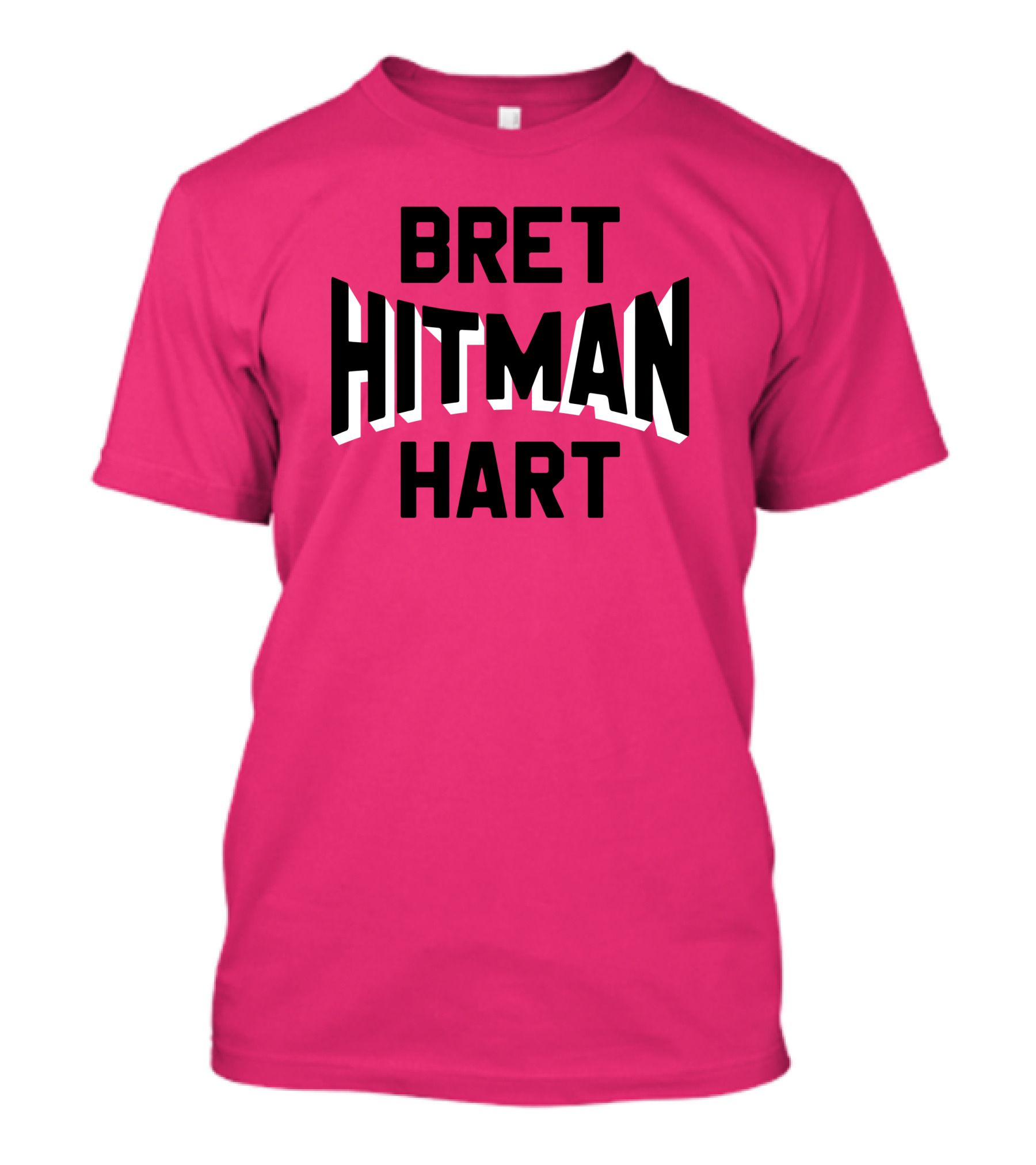 Roots Of Fight Bret Hitman Hart Pink T-Shirt
