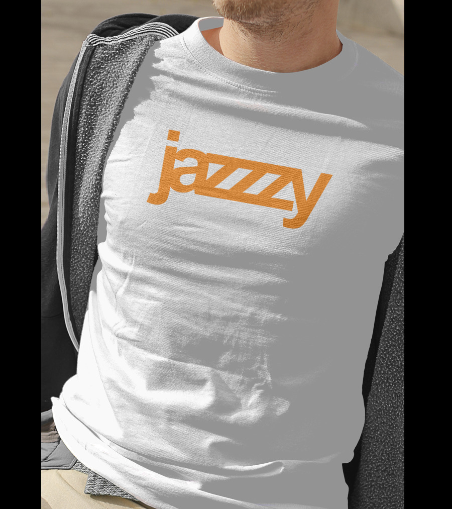 Jazzzy Orange Bold Text T-Shirt