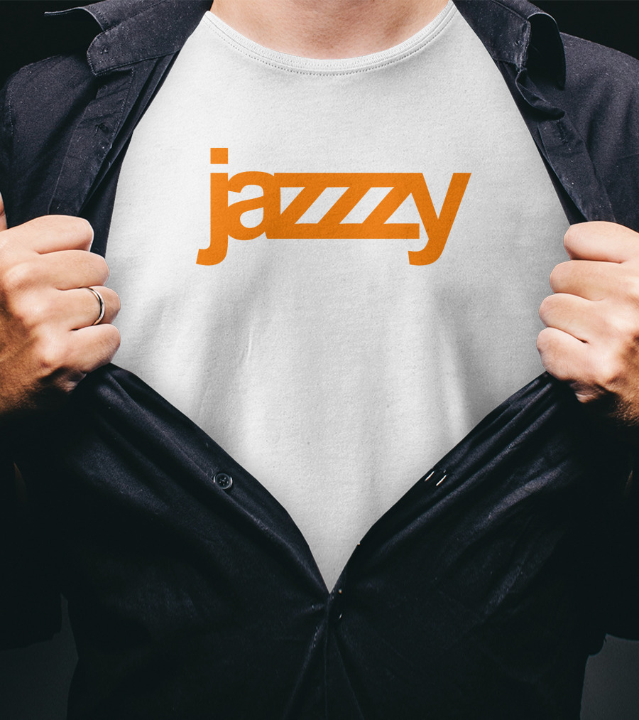 Jazzzy Orange Bold Text T-Shirt