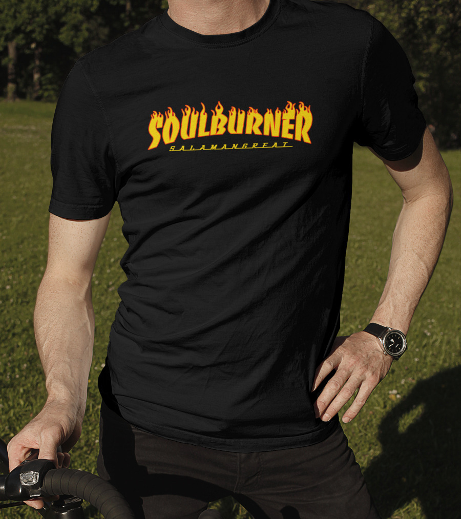 Soulburner Salamangreat Fiery Flame Text T-Shirt