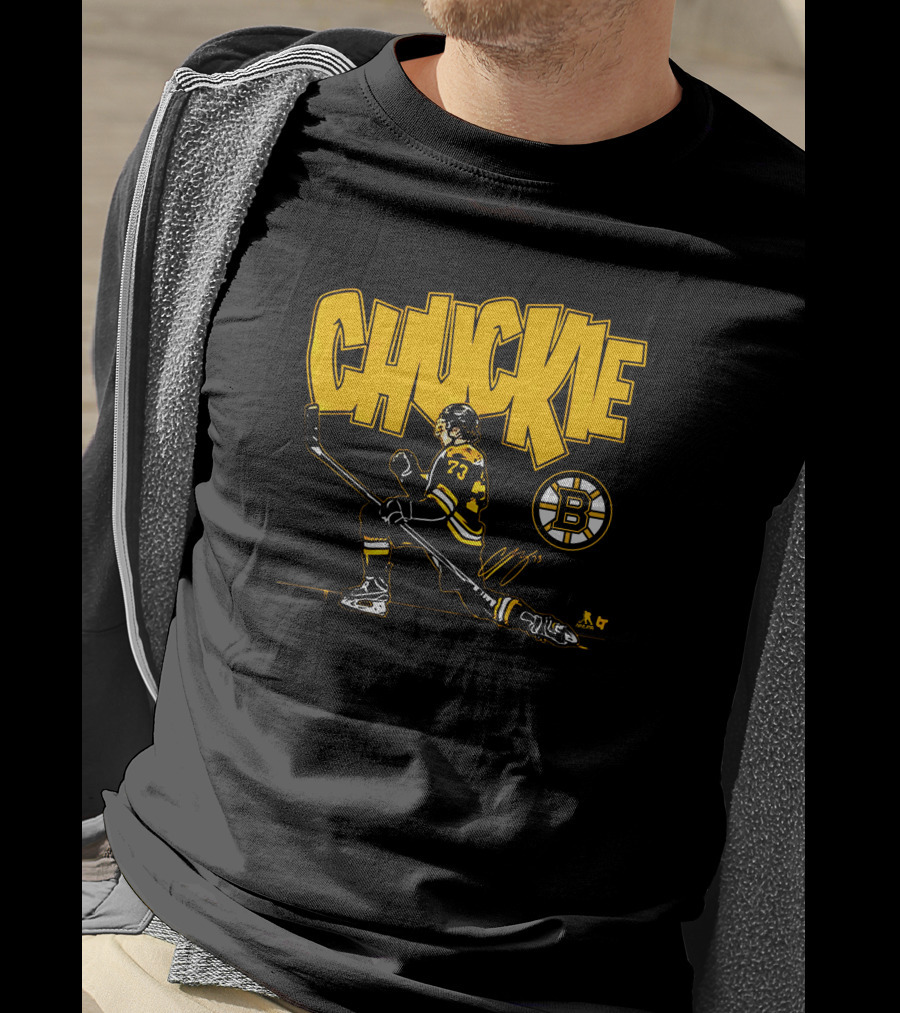 Chuckie Charlie McAvoy Boston Hockey 73 Bruins T-Shirt