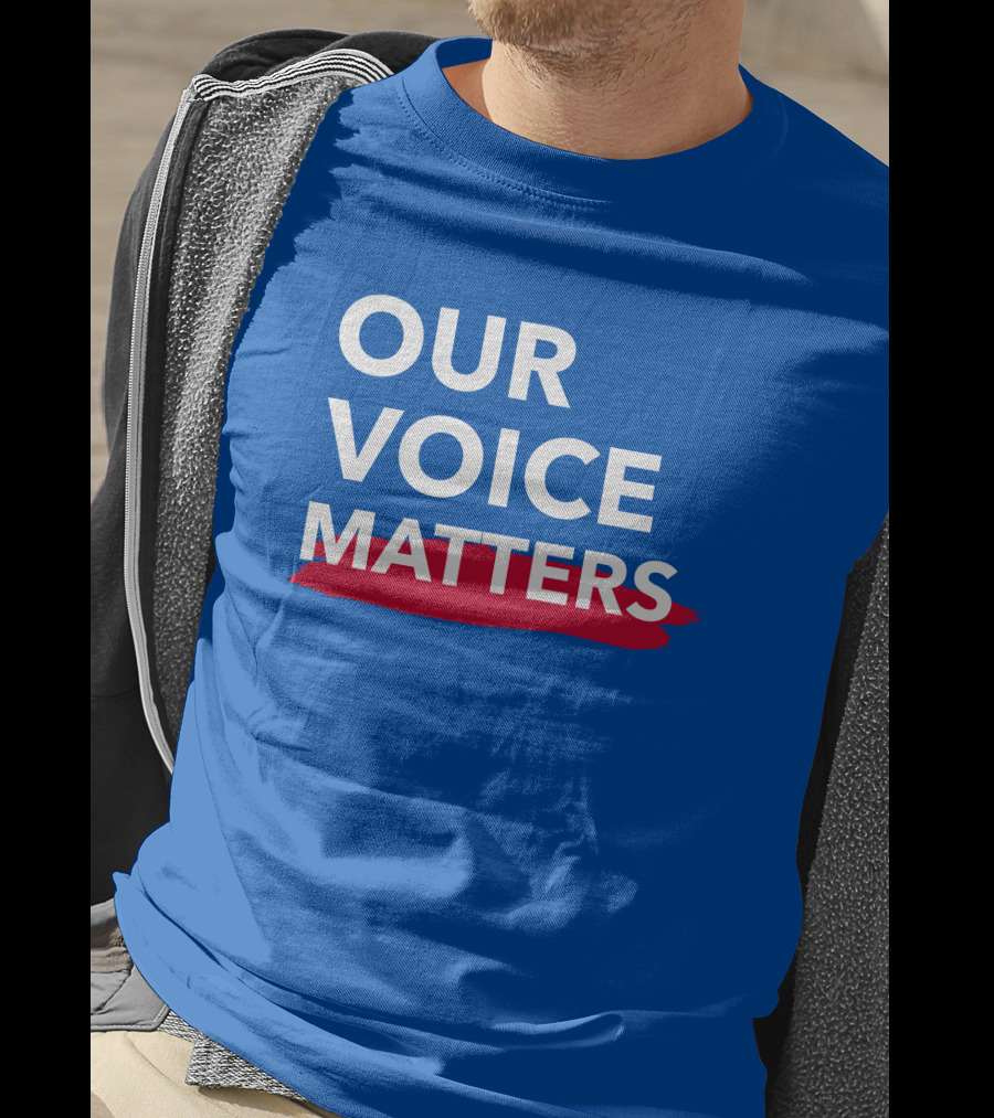 Andrew Cuomo Our Voice Matters Red Brushstroke T-Shirt