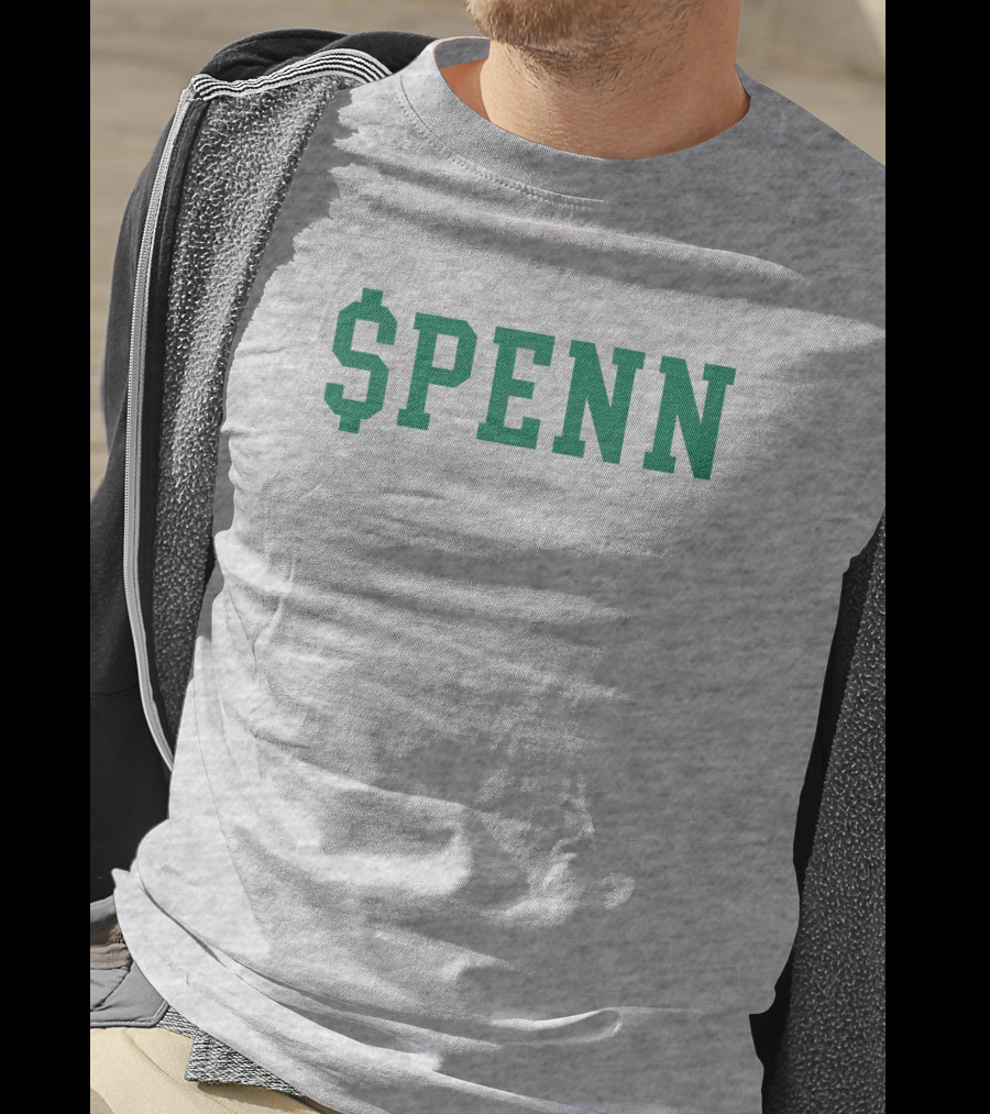 Mintzy $Penn Green Typography T-Shirt