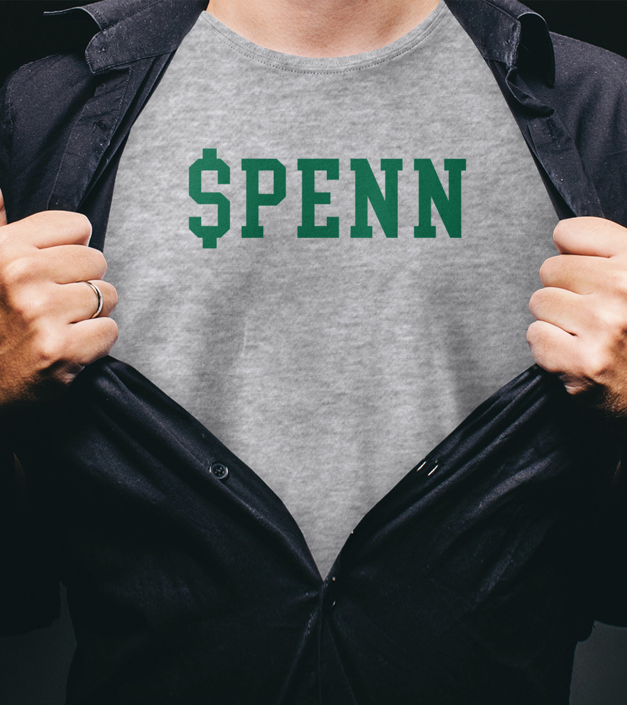 Mintzy $Penn Green Typography T-Shirt