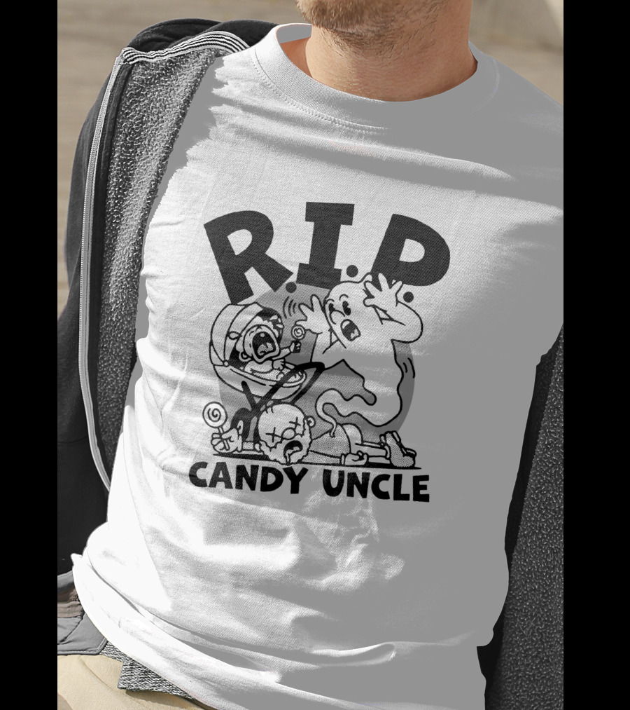R.I.P. Candy Uncle Distractible Store Ghostly Encounter T-Shirt