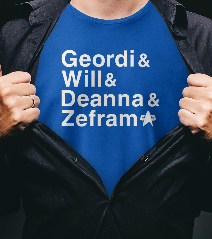 Geordi And Will And Deanna And Zefram Star Trek T-Shirt