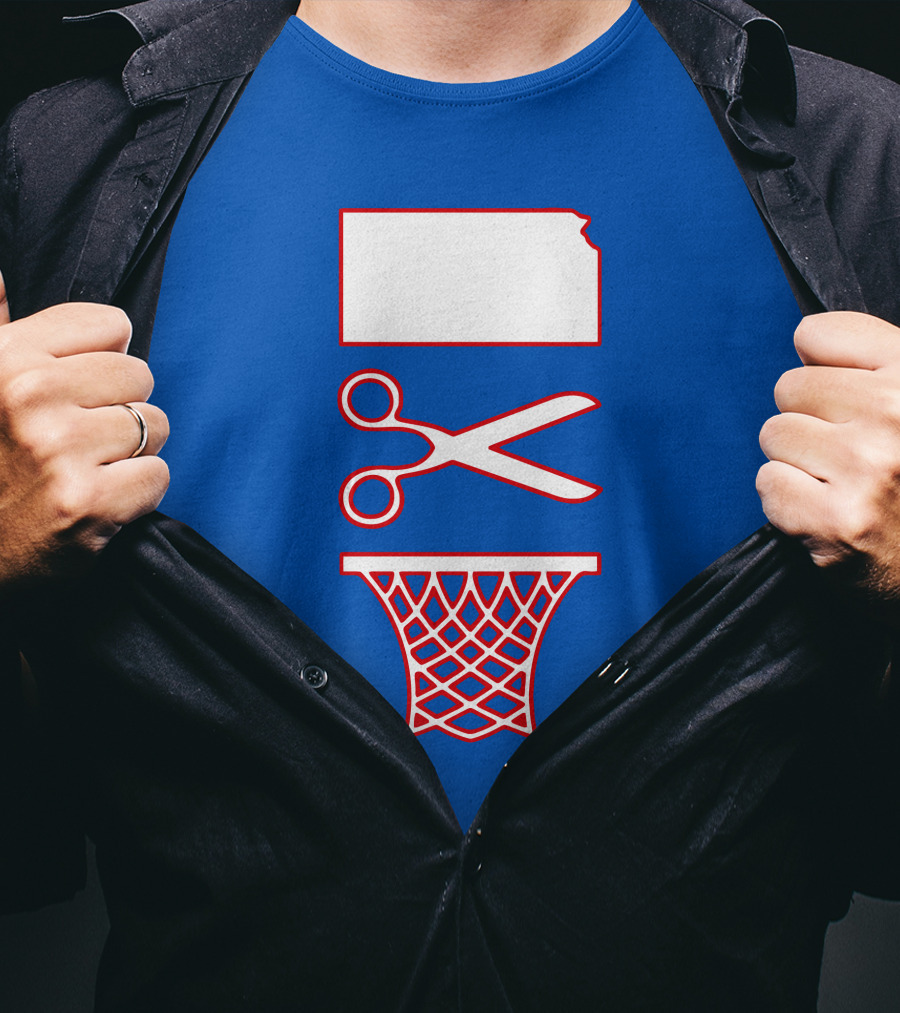 Rock Chalk Blog Kansas Jayhawks Net Cutting Victory T-Shirt