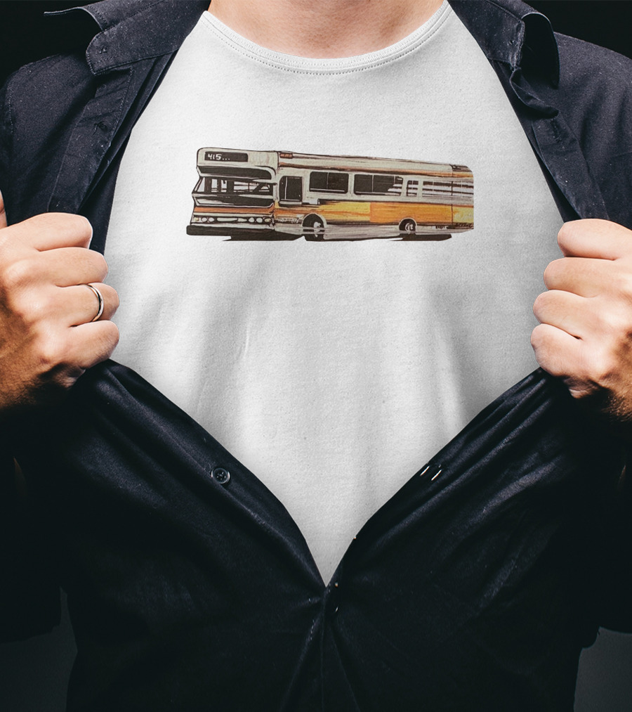 New Skool Merch Vintage Muni Bus 415 Route T-Shirt