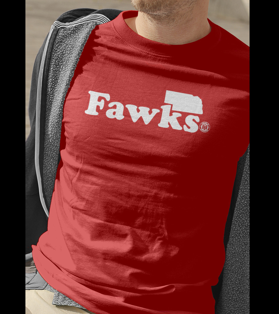 Bbbprinting Fawks Nebraska Outline T-Shirt