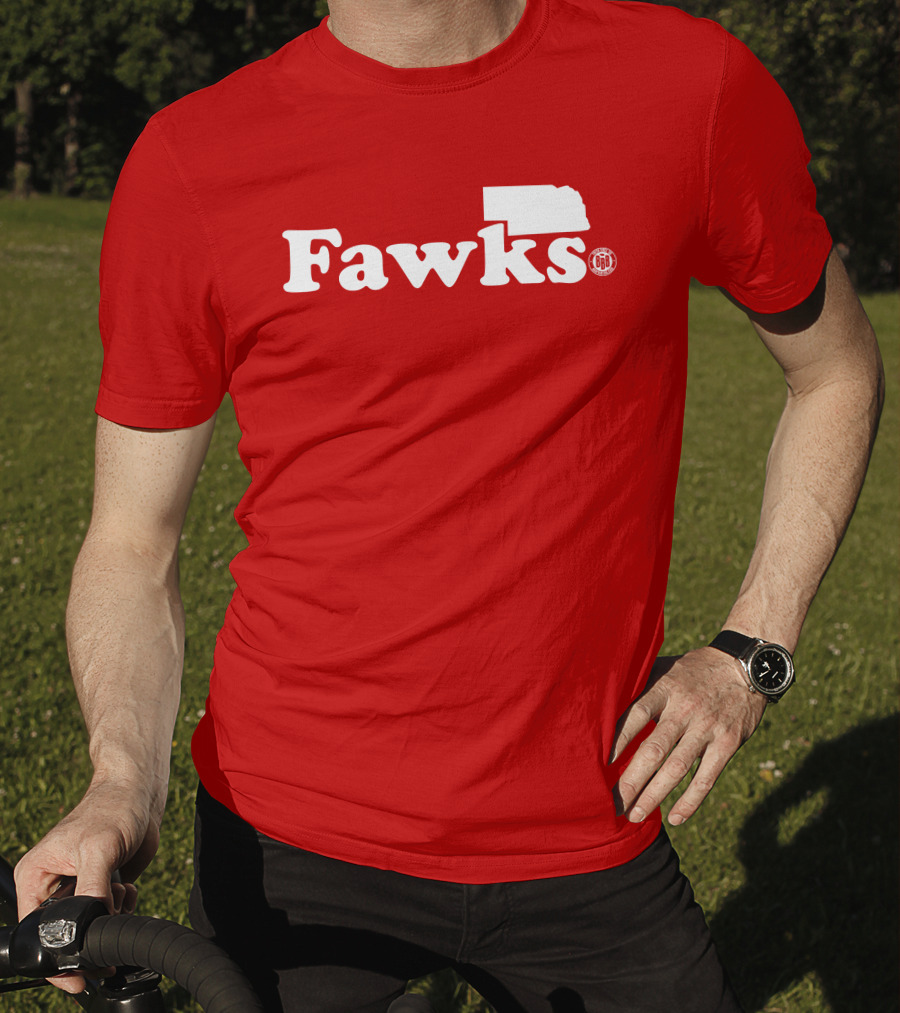 Bbbprinting Fawks Nebraska Outline T-Shirt