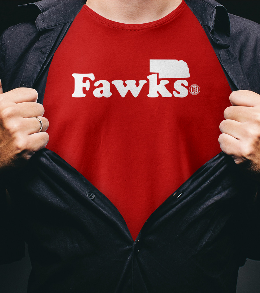 Bbbprinting Fawks Nebraska Outline T-Shirt