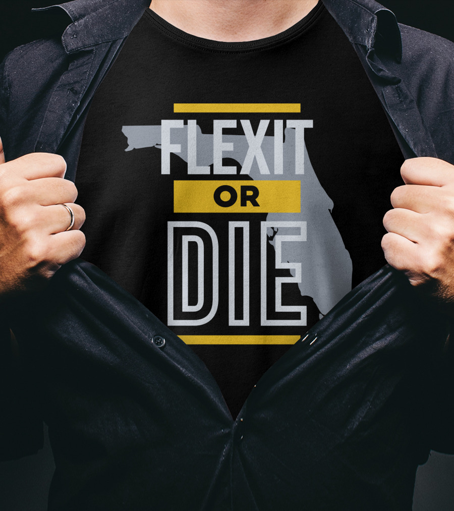 Flexit Or Die Florida Map Libertylockpod T-Shirt