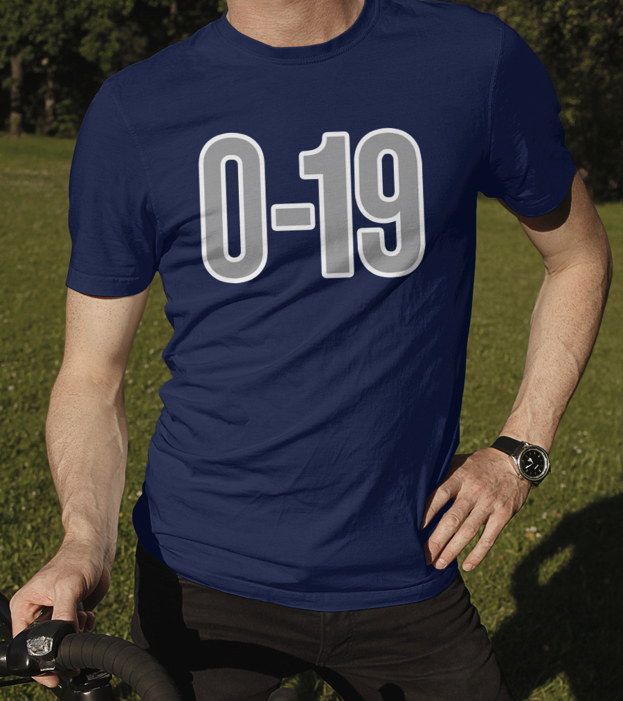 Casual Hoya Celebrate Georgetown's Record 0 19 Navy Blue T-Shirt