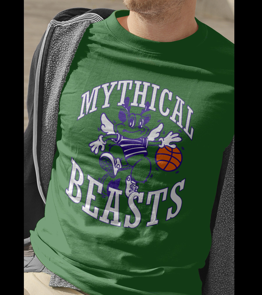 Mythical Beasts 90's B Ball Wings And Hoops T-Shirt
