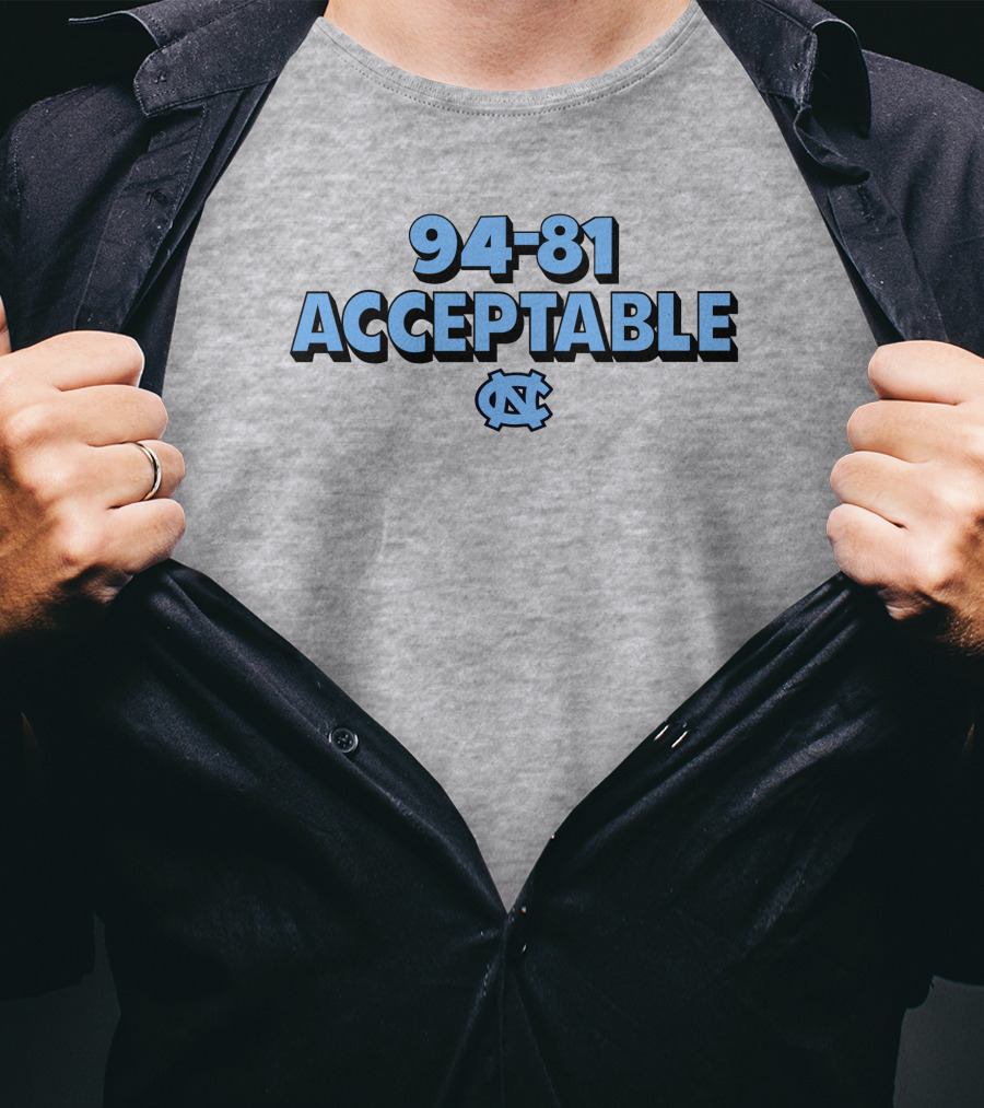 94-81 Acceptable North Carolina Basketball Darren Rovell Merch T-Shirt